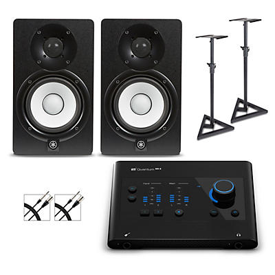 PreSonus Quantum ES2 Audio Interface With Yamaha HS Series Studio Monitor Pair (Cables & Stands Included) -