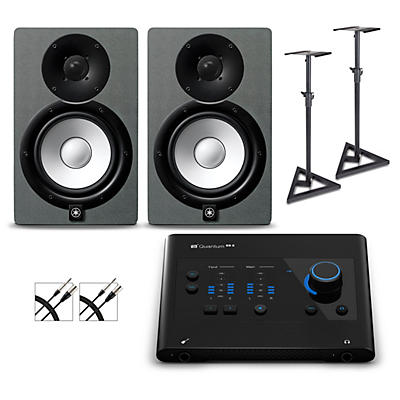 PreSonus Quantum ES2 Audio Interface with Yamaha HS Series Studio Monitor Pair (Cables & Stands Included)