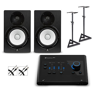 PreSonus Quantum ES4 Audio Interface with Yamaha HS Series Studio Monitor Pair (Cables & Stands Included)