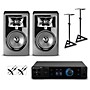 PreSonus Quantum HD2 Audio Interface With JBL 3 Series Studio Monitor Pair (Cables & Stands Included) 305MKII