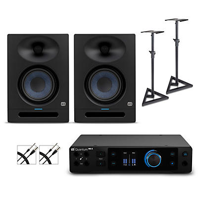 PreSonus Quantum HD2 Audio Interface with Eris 2nd Gen Studio Monitor Pair (Cables & Stands Included)