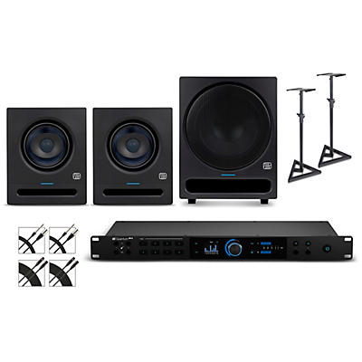 PreSonus Quantum HD8 Audio Interface with Eris Pro 2nd Gen Studio Monitor Pair & Pro SUB10 (Stands & Cables Included)