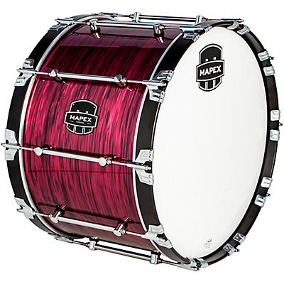 Mapex Quantum Mark II Drums on Demand Series Burgundy Ripple Bass Drum