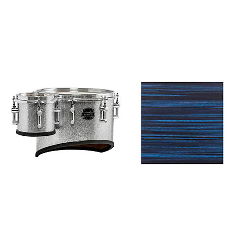 Mapex Quantum Mark II Drums on Demand Series California Cut Single Marching Tenor 6, 14 in. Navy Ripple