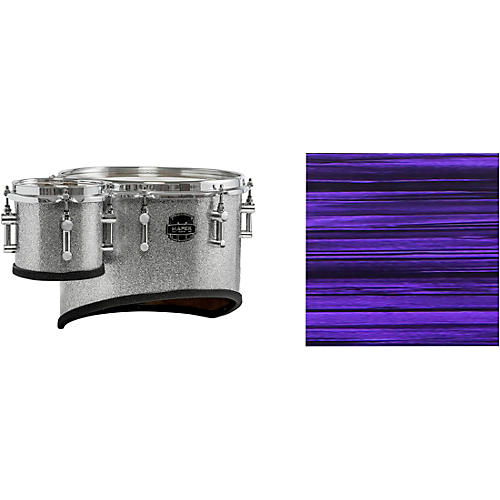 Mapex Quantum Mark II Drums on Demand Series California Cut Single Marching Tenor 6, 14 in. Purple Ripple