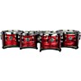 Mapex Quantum Mark II Drums on Demand Series California Cut Tenor Large Marching Quint 6, 10 ,12, 13, 14 in. Red Ripple