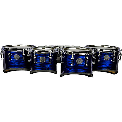 Mapex Quantum Mark II Drums on Demand Series California Cut Tenor Small Marching Quint 6, 8, 10, 12, 13 in. Blue Ripple