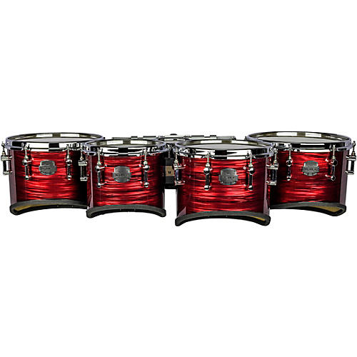 Mapex Quantum Mark II Drums on Demand Series Classic Cut Tenor Large Marching Quint 6, 10 ,12, 13, 14 in. Red Ripple