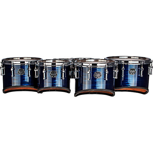 Mapex Quantum Mark II Drums on Demand Series Classic Cut Tenor Large Marching Sextet 6, 8, 10, 12, 13, 14 in. Navy Ripple