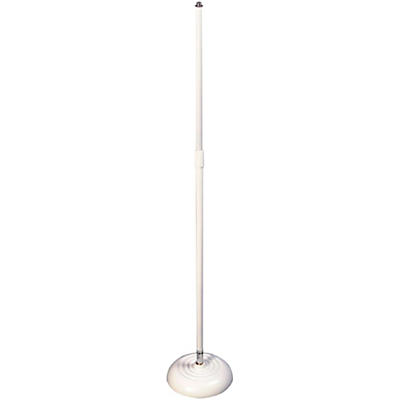 On-Stage Quarter-Turn Round Base Microphone Stand White