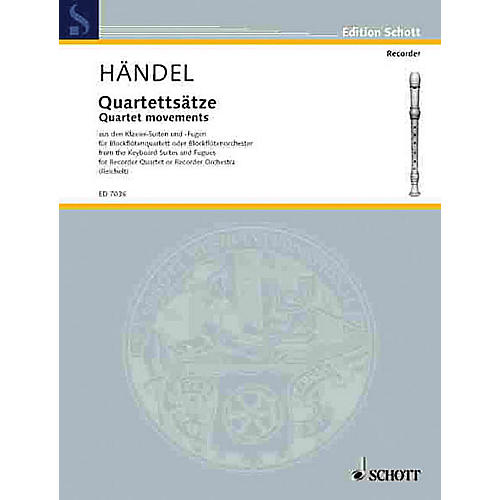 Quartet Movements (Score and Parts) Composed by Georg Friedrich Händel
