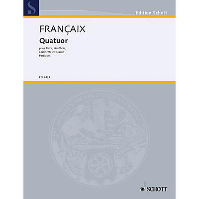 Schott Quartet (Study Score) Schott Series Composed by Jean Françaix