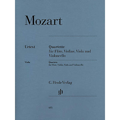 G. Henle Verlag Quartets for Flute, Violin, Viola, and Violoncello Henle Music by Wolfgang Amadeus Mozart
