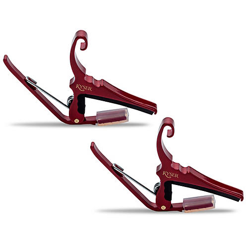 Kyser Quick-Change Capo 2-Pack for 6-String Acoustic Guitar Red