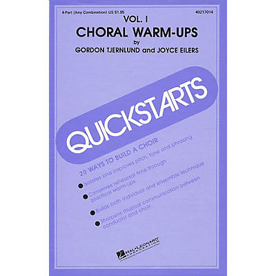 Hal Leonard Quickstarts Choral Warm-Ups (Vol. I) 4 Part Any Combination composed by Joyce Eilers