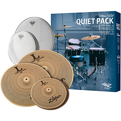 Zildjian Quiet Pack LV468RH Low Volume Cymbals With Remo Silentstroke Heads