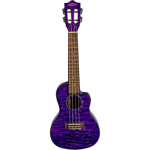 Quilted Maple Acoustic-Electric Concert Ukulele With Cutaway