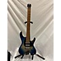 Used Ibanez Qx54qm Solid Body Electric Guitar Blue Burst