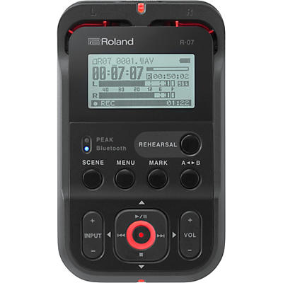 Roland R-07 High-Resolution Audio Recorder with Bluetooth  in Black