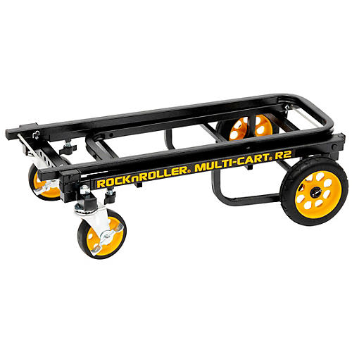 Rock N Roller R2RT Multi-Cart 8-in-1 Micro Equipment Transporter Cart Black Frame/Yellow Wheels Micro