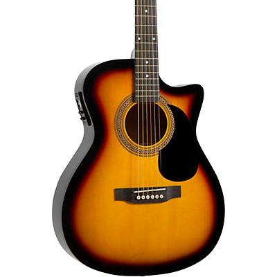 Rogue RA-090 Concert Cutaway Acoustic-Electric Guitar -