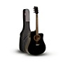 Rogue RA-090 Dreadnought Cutaway Acoustic-Electric Guitar, Black with Road Runner RR1AG Gig Bag