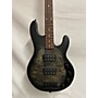 Used Sterling by Music Man RAY34HH BURL TOP Electric Bass Guitar TRANS BLACK SATIN