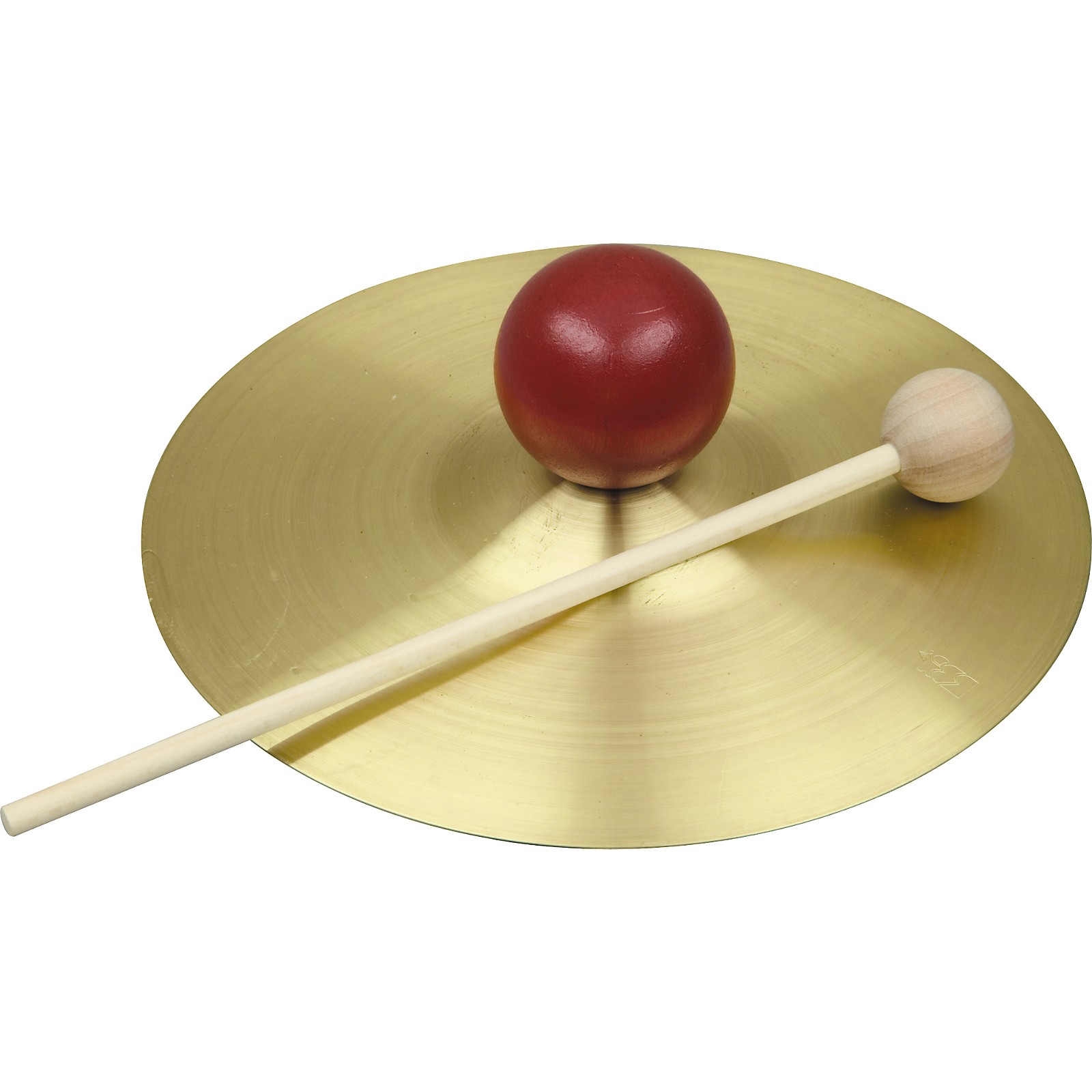 Rhythm Band RB733S Solid Brass Cymbal with Knob and Mallet Musician's