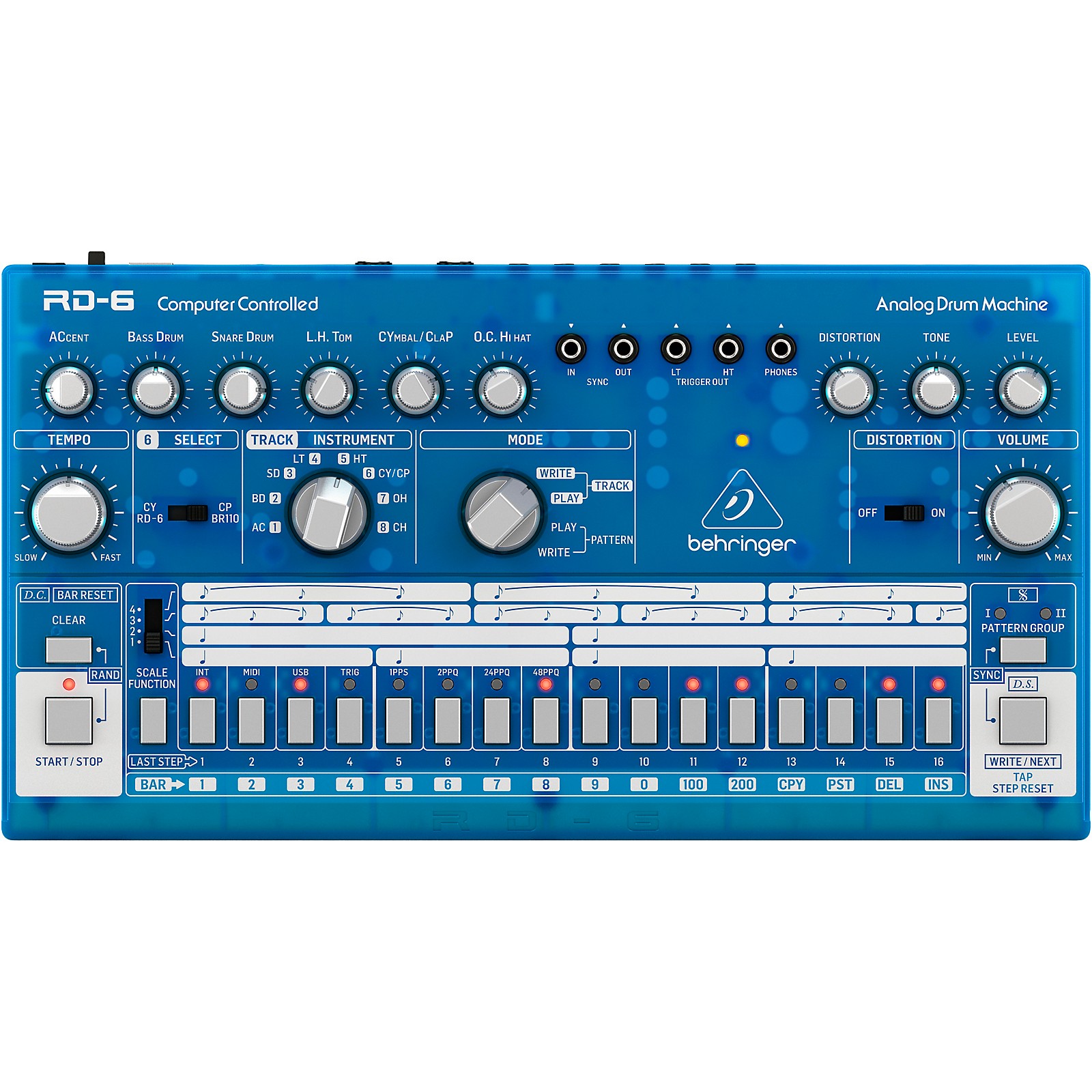 Behringer RD6 Classic Analog Drum Machine Blueberry Musician's Friend