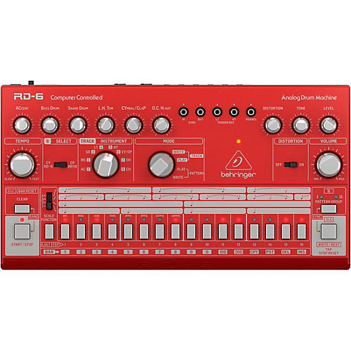 Behringer RD-6 Classic Analog Drum Machine Red