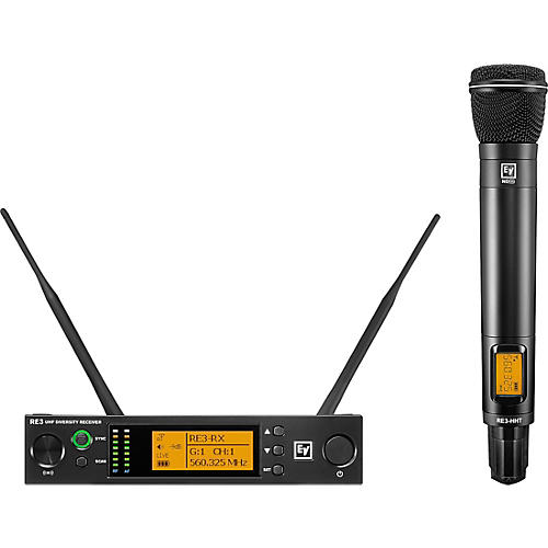 Electro-Voice RE3 Wireless Handheld Set with ND96 Dynamic Supercardioid Vocal Microphone Head 560-596 MHz
