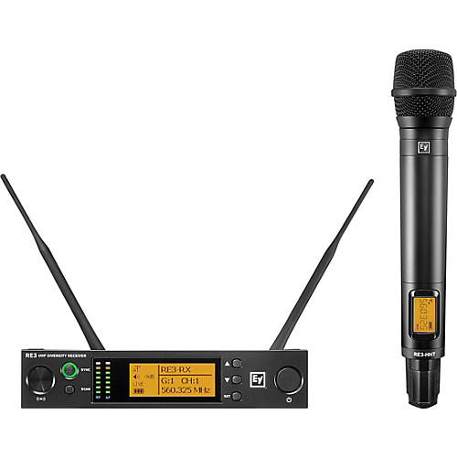 Electro-Voice RE3 Wireless Handheld Set with RE420 Dynamic Supercardioid Vocal Microphone Head 653-663MHz 488-524 MHz