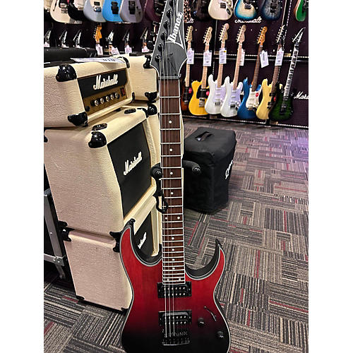 Ibanez RG42 Solid Body Electric Guitar Red to Black Fade