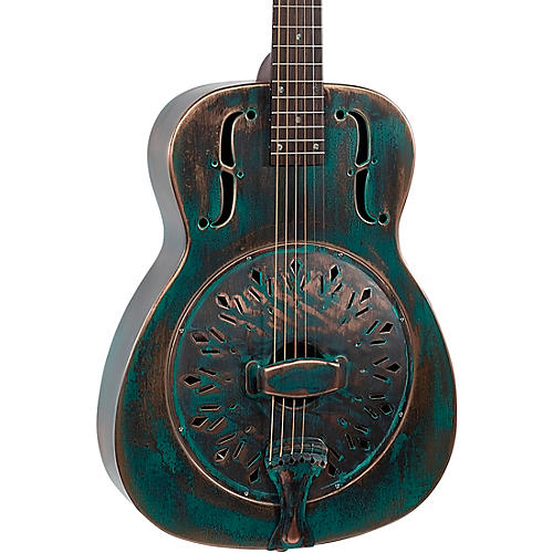 Recording King RM-997-VG Swamp Dog Metal Body Resonator Style-0 Condition 1 - Mint Distressed Vintage Green