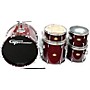 Used Groove Percussion ROCK Drum Kit Trans Red