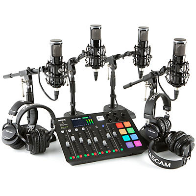 RODE RODEcaster Pro 4-Person Podcasting Bundle with SP150 &TH200X