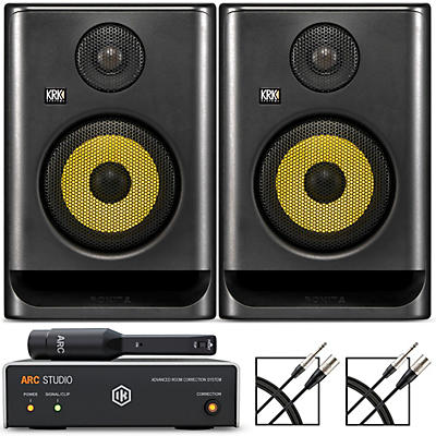 KRK ROKIT 5 Generation Five 5" Studio Monitor Pair With IK Multimedia ARC Studio Advanced Room Correction System