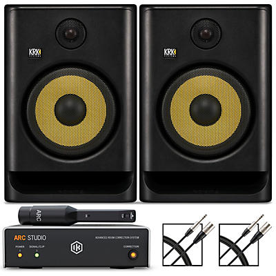 KRK ROKIT 8 Generation Five 8" Studio Monitor Pair With IK Multimedia ARC Studio Advanced Room Correction System