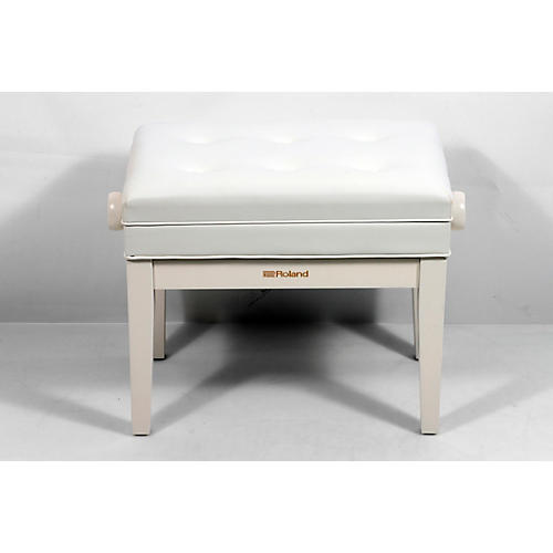 Roland RPB-400-US Piano Bench, Vinyl Seat Condition 3 - Scratch and Dent Satin White 197881138325