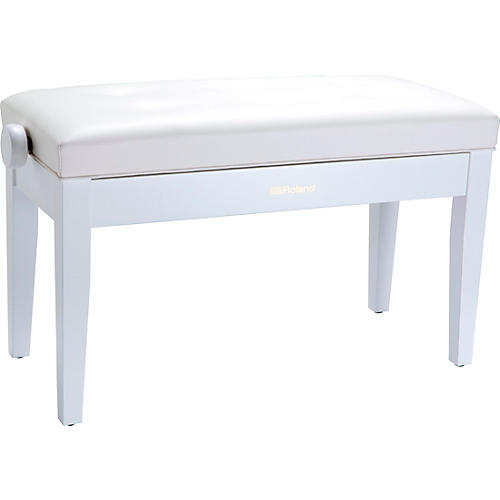 Roland RPB-D300BK Duet Piano Bench With Cushioned Seat Satin White