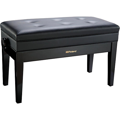 Roland RPB-D400-US Piano Bench, Duet Size, Vinyl Seat Condition 1 - Mint Polished Ebony