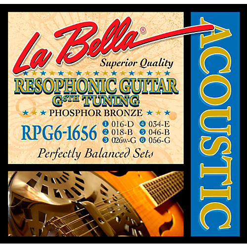 LaBella RPG6-1656 Phosphor Bronze Resophonic Guitar Strings