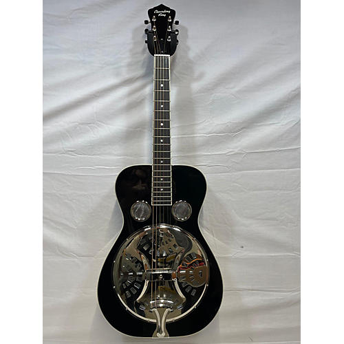 Recording King RR-36 Maxwell Series Resonator Guitar Black and Silver