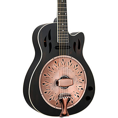 Ortega RRG40CE-DBK Concert Cutaway Acoustic-Electric Resonator Guitar