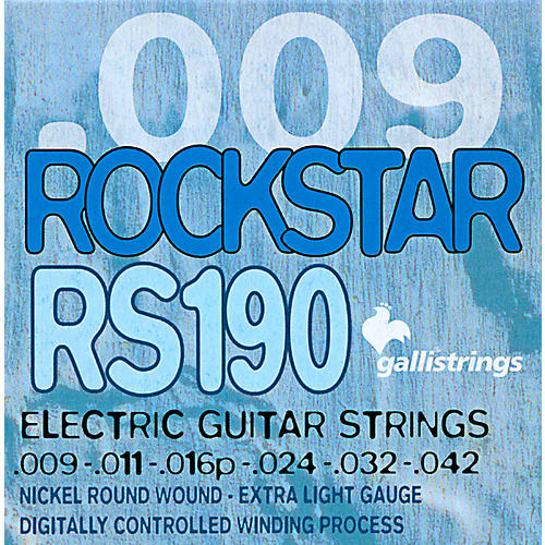 RS190 ROCKSTAR Extra Light Electric Guitar Strings 9-42
