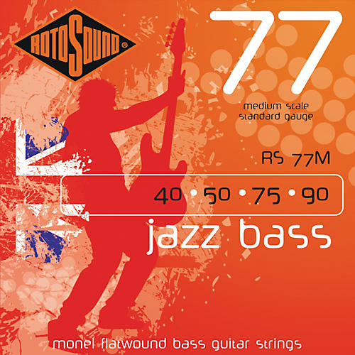 RS77M Jazz Bass Monel Flat Wound Strings