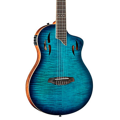 Ortega RTPDLX Flamed Maple Nylon-String Acoustic-Electric Guitar