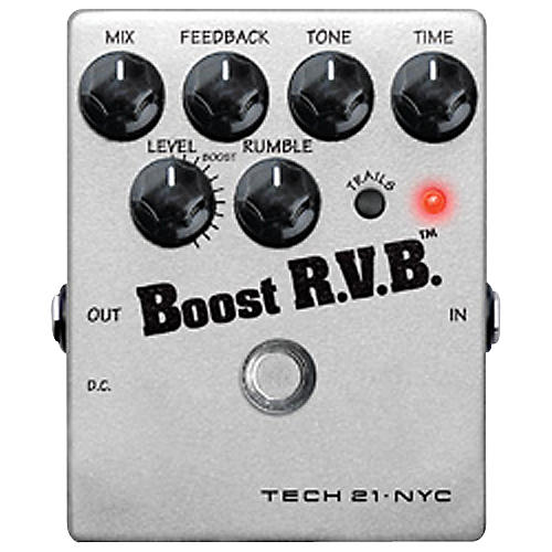 RVB-T Boost R.V.B. with Trails Analog Reverb Emulator Guitar Effects Pedal