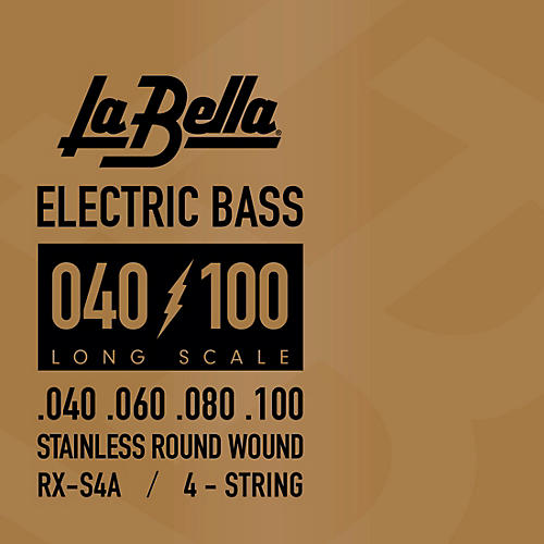 LaBella RX Series Stainless Steel 4-String Electric Bass Strings (40 - 100)