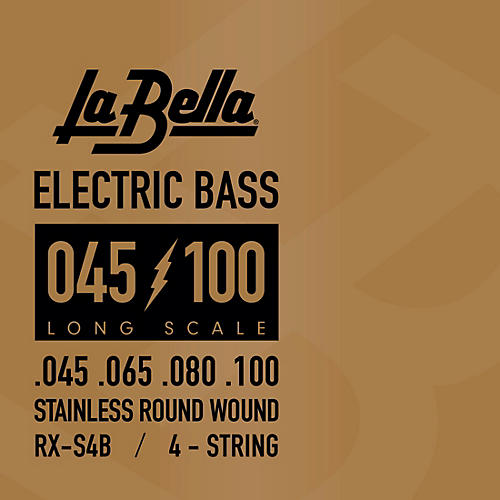 LaBella RX Series Stainless Steel 4-String Electric Bass Strings (45 - 100)